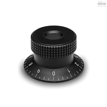 Elesa Flange with graduation and back housing, MBR.30 B-1/4+FGSP-C9 MBR+FGSP (inch sizes)